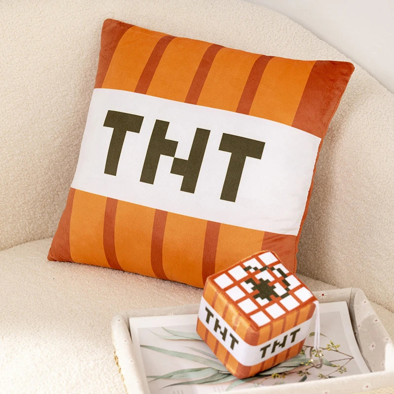 Tnt Plush Pillow Cube & Toy Key Chain