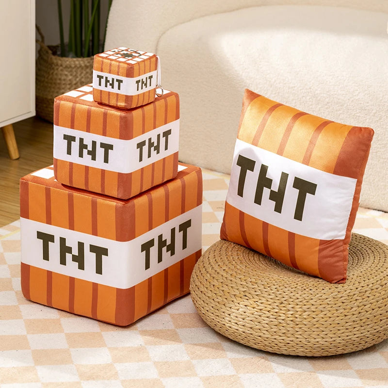 Tnt Plush Pillow Cube & Toy Key Chain